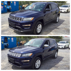 Trim Illusion - Chrome Tape-on Patented Grille Overlay 17-21 Jeep Compass LATE MODEL 17 7 PCS