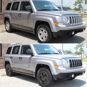 Trim Illusion - Gloss Black Tape-on Patented Grille Overlay 11-17 Jeep Patriot 7 PCS