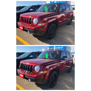 Trim Illusion - Gloss Black Tape-on Patented Grille Overlay 11-17 Jeep Patriot 7 PCS