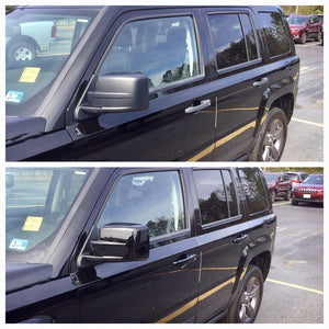 Trim Illusion - Full Gloss Black Tape-on Mirror Cover 09-17 Jeep Patriot 2 PCS
