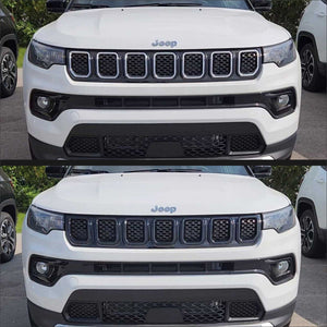 Trim Illusion - Gloss Black Tape-on Patented Grille Overlay 22-23 Jeep Compass 7 PCS