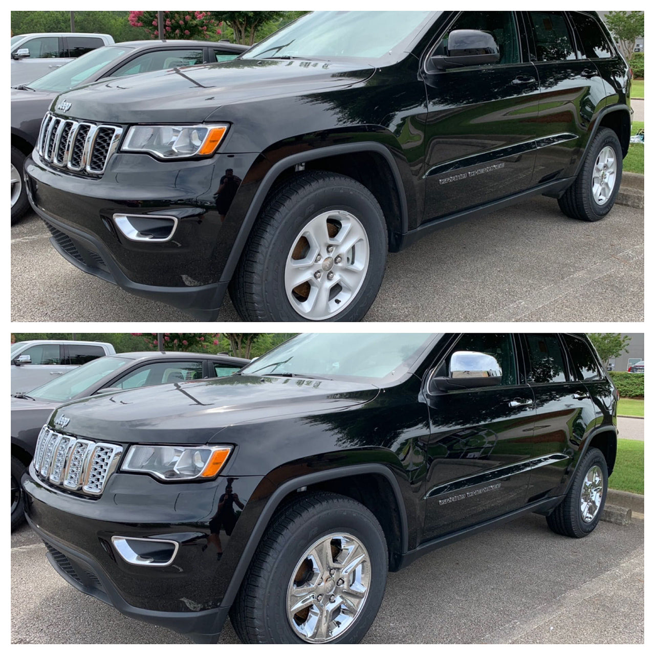 Trim Illusion - Chrome Patented Snap-on W/Tape Patented Door Handle Cover for Dodge/Jeep/Chrysler Models 10 PCS (DH187)