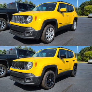 Trim Illusion - Gloss Black Tape-on Patented Grille Overlay 15-19 Jeep Renegade Sport/Limited/Latitude 7 PCS