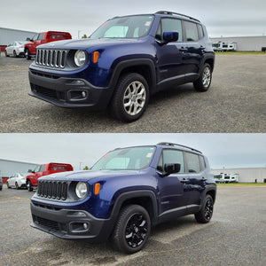 Trim Illusion - Gloss Black Tape-on Patented Grille Overlay 15-19 Jeep Renegade Sport/Limited/Latitude 7 PCS