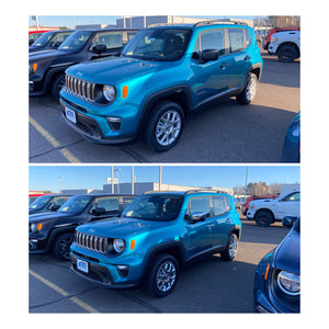 Trim Illusion - Chrome Patented Snap-on W/Tape Patented Door Handle Cover 15-23 Jeep Renegade W/ or W/O Smart Key 10 PCS