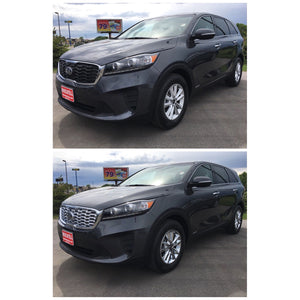 Trim Illusion - Chrome Tape-on Patented Grille Overlay 19-20 Kia Sorento Fits LX/EX Only Does not fit grille with Camera 1 PC