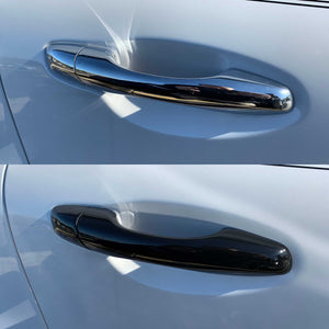 Trim Illusion - Gloss Black Patented Snap-on W/Tape Patented Door Handle Cover 16-20 Kia Sorento No Smart Key 8 PCS