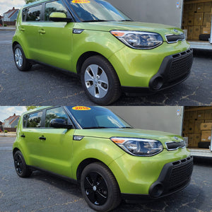 Trim Illusion - Gloss Black Patented Snap-on W/Tape Patented Door Handle Cover 14-19 Kia Soul No Smart Key 8 PCS