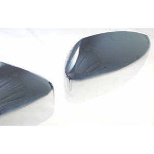 Trim Illusion - No Turn Signal Top Chrome Tape-on Mirror Cover 17-19 Ford Escape 2 PCS