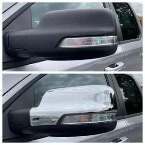 Trim Illusion - With Turn Signal Top Chrome Tape-on Mirror Cover 19-23 Ram 1500 (Not for Classic) 2 PCS