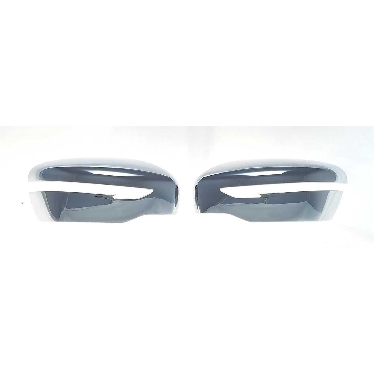 Trim Illusion - With Turn Signal Top Chrome Tape-on Mirror Cover 14-20 Nissan Rogue, 15-23 Nissan Murano, 15-17 Nissan Juke, 17-20 Nissan Pathfinder, 17-22 Nissan Rogue Sport 2 PCS
