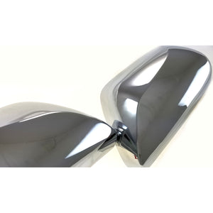 Trim Illusion - No Turn Signal Top Chrome Tape-on Mirror Cover 17-23 Toyota Prius, 18-23 Toyota Camry, 19-22 Toyota Avalon 2 PCS