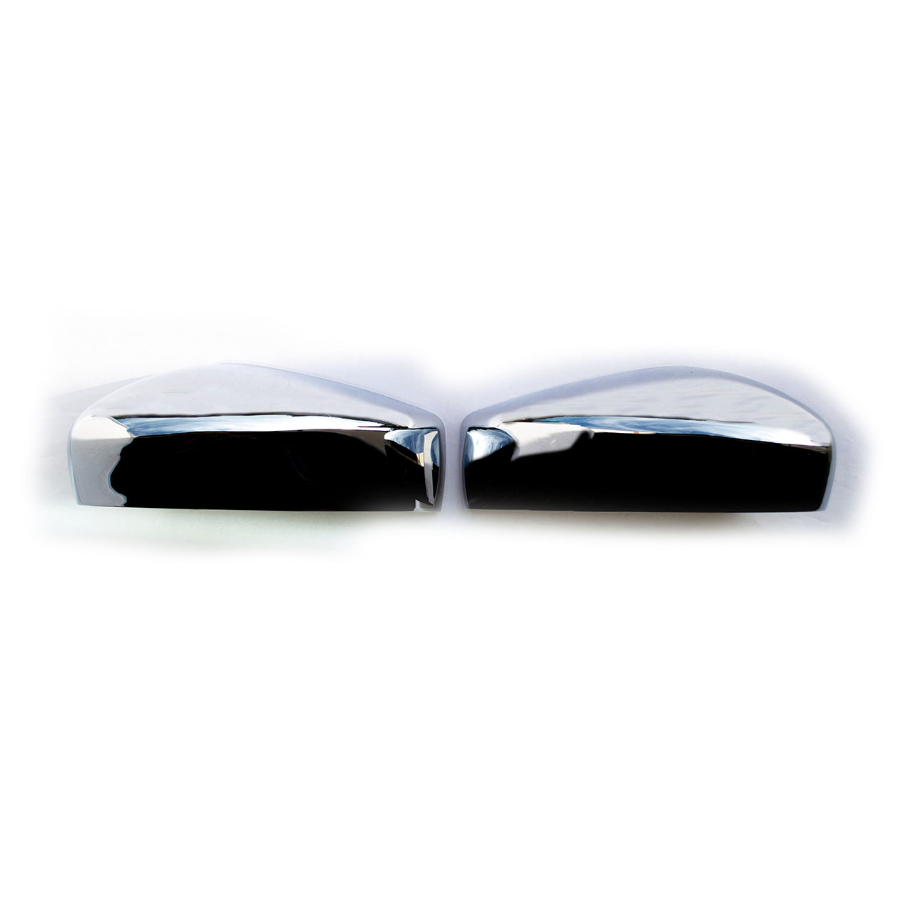 Trim Illusion - No Turn Signal Top Chrome Tape-on Mirror Cover 16-23 Nissan Versa, 17-23 Nissan Kicks 2 PCS