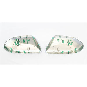 Trim Illusion - No Turn Signal Top Chrome Replacement Mirror Cover 17-22 Toyota Prius, 19-23 Toyota Camry 2 PCS