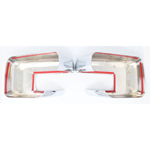 Trim Illusion - No Turn Signal Top Chrome Tape-on Mirror Cover 21-24 Ford F-150 2 PCS