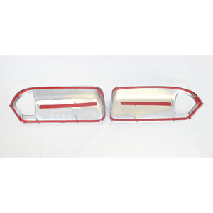 Trim Illusion - With Turn Signal Top Chrome Tape-on Mirror Cover 2010 Dodge Ram 2500/Ram 3500, 11-22 Ram 2500/3500 Non-Tow Style 2 PCS