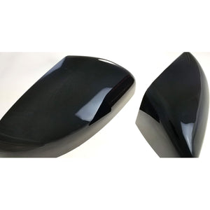 Trim Illusion - No Turn Signal Top Gloss Black Tape-on Mirror Cover 15-24 Ford Edge 2 PCS