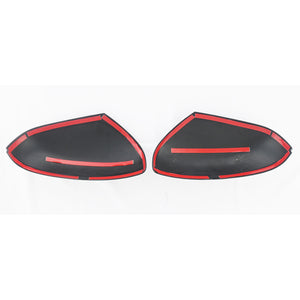 Trim Illusion - No Turn Signal Top Gloss Black Tape-on Mirror Cover 16-22 Honda Pilot, 17-24 Honda Ridgeline, 19-24 Honda Passport 2 PCS