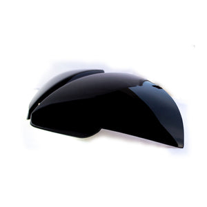 Trim Illusion - No Turn Signal Top Gloss Black Tape-on Mirror Cover 16-21 Hyundai Elantra 2 PCS