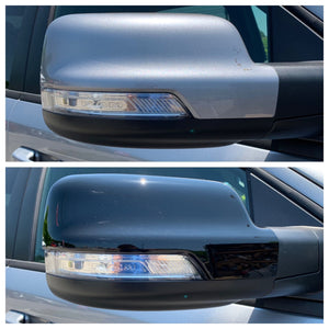 Trim Illusion - With Turn Signal Top Gloss Black Tape-on Mirror Cover 19-23 Ram 1500 2 PCS
