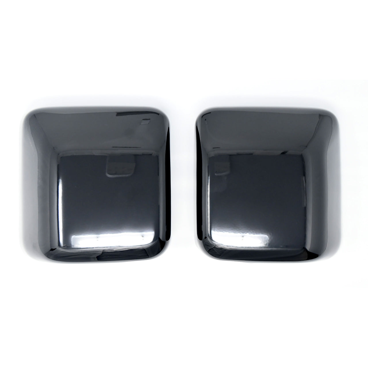 Trim Illusion - No Turn Signal Full Gloss Black Tape-on Mirror Cover 18-23 Jeep Wrangler, 20-23 Jeep Gladiator JL 2 PCS