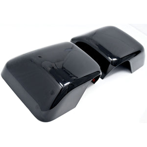 Trim Illusion - No Turn Signal Full Gloss Black Tape-on Mirror Cover 18-23 Jeep Wrangler, 20-23 Jeep Gladiator JL 2 PCS