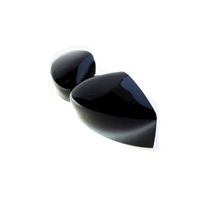 Trim Illusion - No Turn Signal Top Gloss Black Tape-on Mirror Cover 16-23 Nissan Versa, 17-23 Nissan Kicks 2 PCS