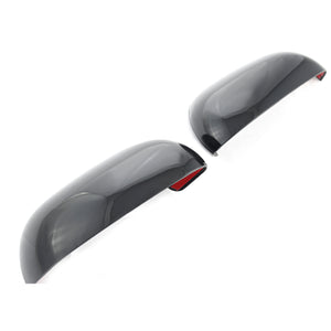 Trim Illusion -  No Turn Signal Top Gloss Black Tape-on Mirror Cover 20-23 Kia Soul, 20-22 Kia Soul EV 2 PCS