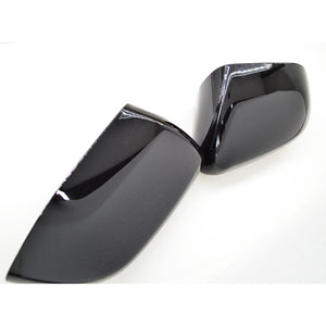 Trim Illusion - No Turn Signal Top Gloss Black Tape-on Mirror Cover 20-24 Ford Explorer 2 PCS