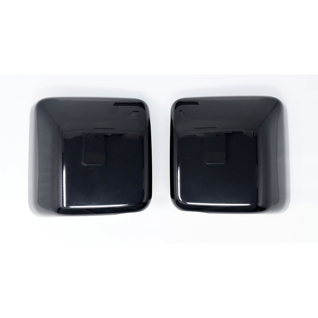 Trim Illusion - No Turn Signal Full Gloss Black Replacement Mirror Cover 18-23 Jeep Wrangler, 20-23 Jeep Gladiator JL 2 PCS