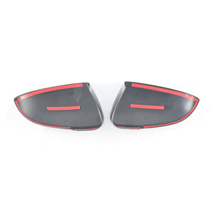 Trim Illusion - With Turn Signal Top Gloss Black Tape-on Mirror Cover 16-20 Hyundai Tucson 2 PCS