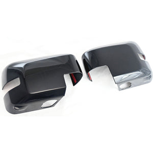 Trim Illusion - With or W/O Camera 2 PCS With Turn Signal Full Gloss Black Tape-on Mirror Cover 21-24 Ford Bronco