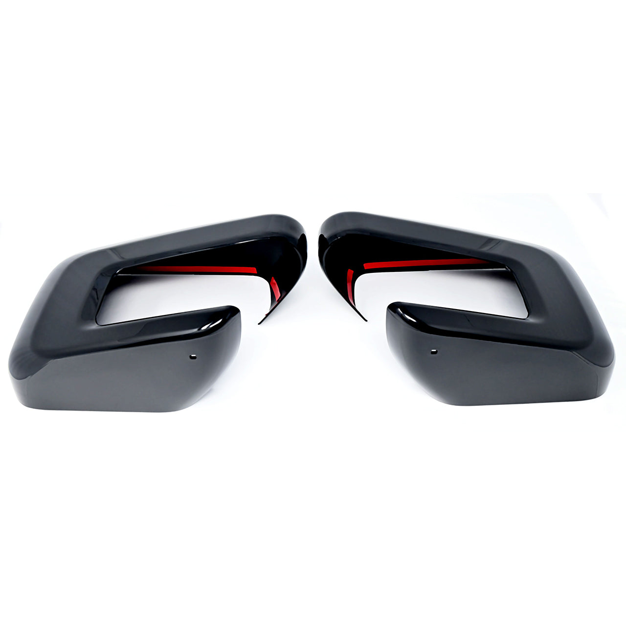 For 2021-2023 2024 2025 Ford F150 Mirror Covers Overlays W/Turn Signal White 2Pc