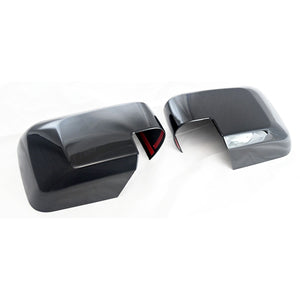 Trim Illusion - No Turn Signal Full Gloss Black Tape-on Mirror Cover 21-24 Ford Bronco 2 PCS
