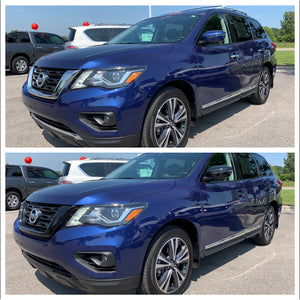 Trim Illusion - Gloss Black Tape-on Patented Grille Overlay 17-21 Nissan Pathfinder 2 PCS