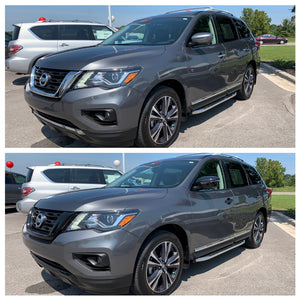 Trim Illusion - Gloss Black Tape-on Patented Grille Overlay 17-21 Nissan Pathfinder 2 PCS