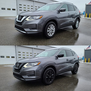 Trim Illusion - Gloss Black Tape-on Patented Grille Overlay 18-20 Nissan Rogue 2 PCS