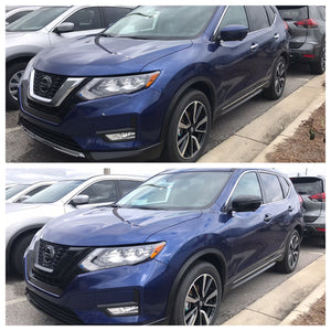 Trim Illusion - Gloss Black Tape-on Patented Grille Overlay 18-20 Nissan Rogue 2 PCS