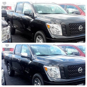 Trim Illusion - Chrome Tape-on Patented Door Handle Cover 04-15, 17-21 Nissan Titan, 2016 Nissan Titan XD No Smart Key 8 PCS