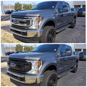 Trim Illusion - Gloss Black Patented Snap-on W/Tape Patented Grille Overlay 20-22 Ford F-250 Super Duty/F-350 Super Duty XLT 3 PCS