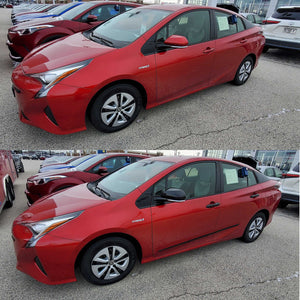 Trim Illusion -  No Turn Signal Top Gloss Black Tape-on Mirror Cover 17-22 Toyota Prius, 18-23 Toyota Camry, 19-22 Toyota Avalon 2 PCS