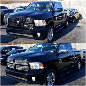 Trim Illusion - No Turn Signal Full Chrome Tape-on Mirror Cover 09-10 Dodge Ram 1500, 11-18 Ram 1500, 19-23 Ram 1500 Classic 2 PCS