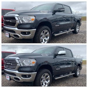 Trim Illusion - With Turn Signal Top Chrome Tape-on Mirror Cover 19-23 Ram 1500 (Not for Classic) 2 PCS
