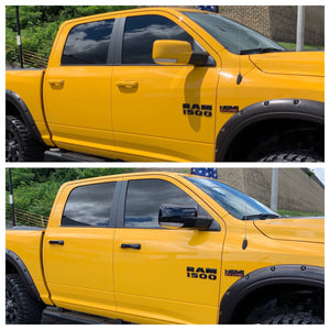 Trim Illusion - Gloss Black Patented Snap-on W/Tape Patented Door Handle Cover 13-18 Ram 1500/2500/3500, 19-23 Ram 1500 Classic W/ or W/O Smart Key 10 PCS