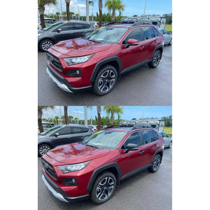 Trim Illusion - Gloss Black Patented Snap-on W/Tape Patented Door Handle Cover 19-24 Toyota RAV4, 20-24 Toyota Highlander, 2023 Toyota Crown Works over Keyless Sensors 4 PCS