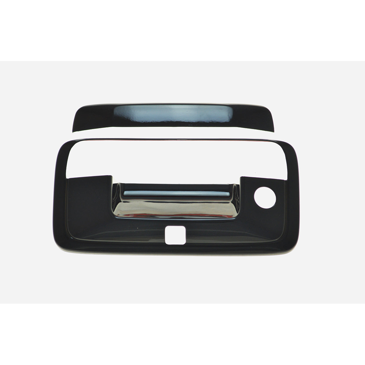 Trim Illusion - Gloss Black Tape-on Tailgate Handle Cover 14-18 Chevrolet Silverado 1500, 14-20 Chevrolet Colorado, 14-18 GMC Sierra 1500, 15-19 GMC Canyon 2 PCS