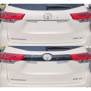 Trim Illusion - Gloss Black Tape-on Tailgate Molding 13-19 Toyota Highlander W/ Smart Key 1 PC