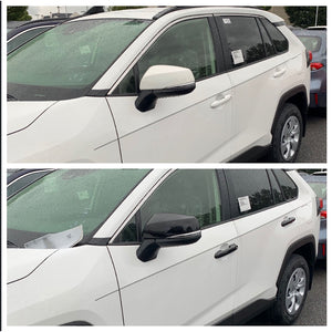 Trim Illusion - Gloss Black Patented Snap-on W/Tape Patented Door Handle Cover 19-24 Toyota RAV4, 20-24 Toyota Highlander, 2023 Toyota Crown Works over Keyless Sensors 4 PCS