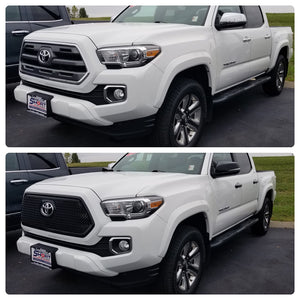 Trim Illusion - With Turn Signal Top Gloss Black Replacement Mirror Cover 16-23 Toyota Tacoma 2 PCS