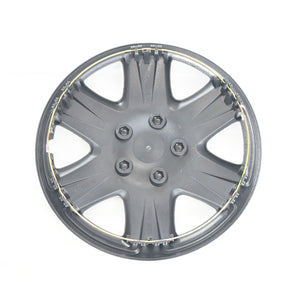 Trim Illusion - Silver Patented Snap-on Wheel Cover Set 05-08 Toyota Corolla, 2016 Nissan Versa 4 PCS